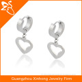 fashion 316l stainless steel hoop earrings body dangle earring jewelry with heart shaped pendant